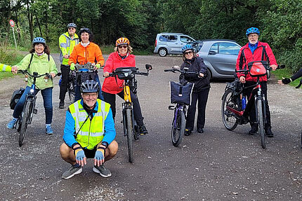 ADFC Datteln Gruppenfoto Tour bei Marina Flaesheim