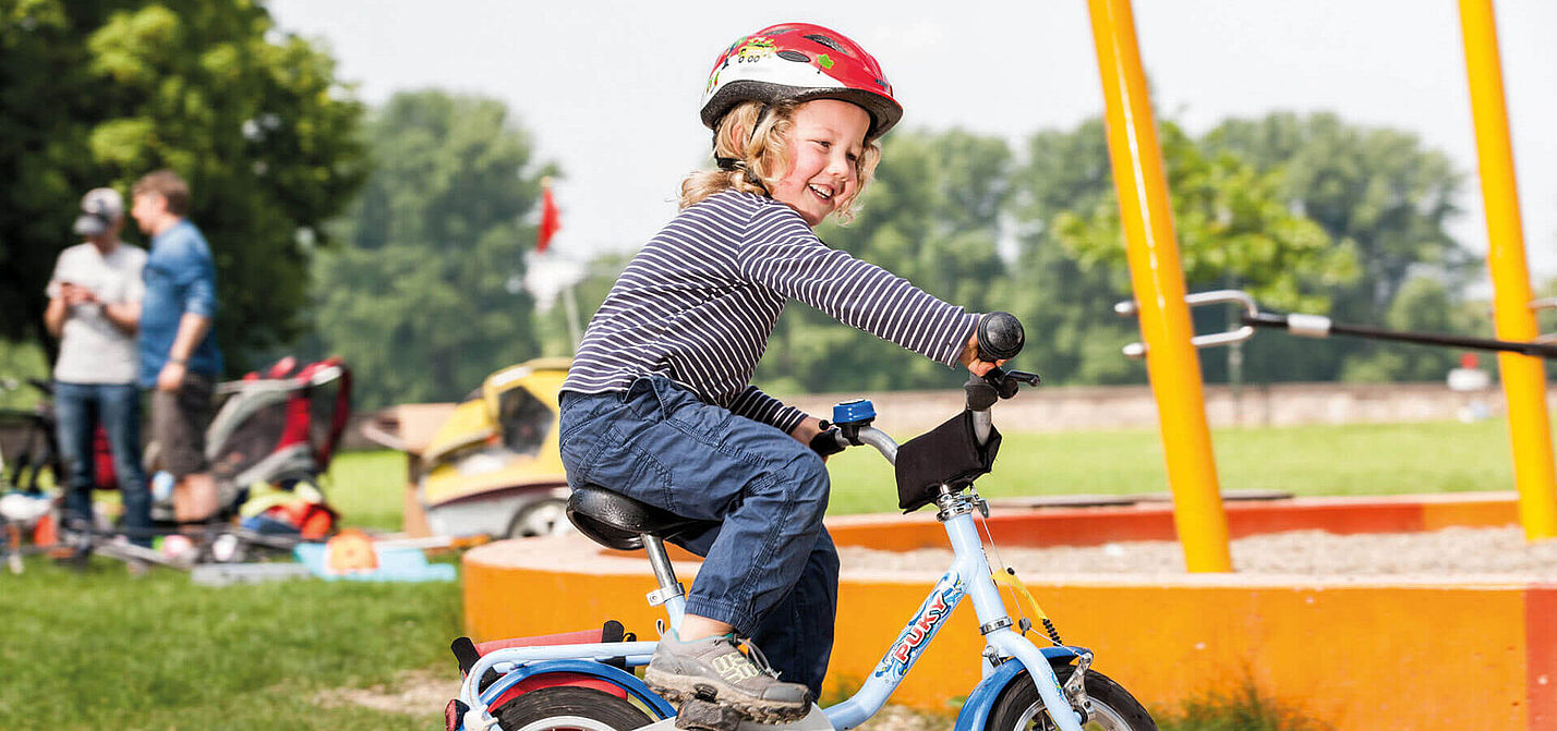 Radfahrübungen im Schonraum